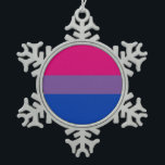 Bisexuelle Flagge Schneeflocken Zinn-Ornament<br><div class="desc">Zeigen Sie weg Ihren Stolz in der Art.</div>