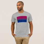 Bisexuelle Flagge T-Shirt (Vorne ganz)