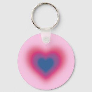 Bisexuelle Flaggenfarbe auf einem verschwommenen H Schlüsselanhänger