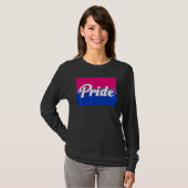 Bisexuelle Gay Pride Rainbow Word-Design T-Shirt (Vorne ganz)