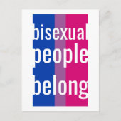 Bisexuelle gehören postkarte (Vorderseite)
