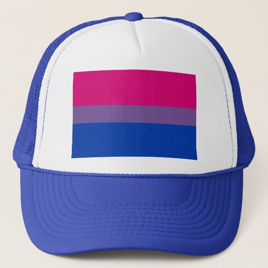 Bisexuelle LGBT Stolz-Regenbogen-Flagge Truckerkappe (Vorderseite)