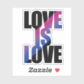 Bisexuelle Liebe ist Liebe Aufkleber (Blatt)