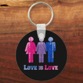 Bisexuelle Liebe ist Liebe beängstigend.png Schlüsselanhänger (Vorderseite)