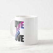Bisexuelle Liebe ist Liebe Kaffeetasse (Vorderseite Links)