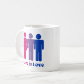 Bisexuelle Liebe ist Liebe männlich Kaffeetasse (Vorderseite Links)