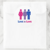 Bisexuelle Liebe ist Liebe Runder Aufkleber (Tasche)