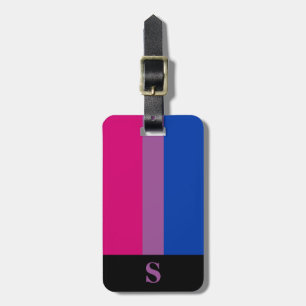 Bisexuelle Monogramm-Flagge Gepäckanhänger