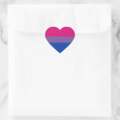 Bisexuelle Pride-Aufkleber - Herzen Herz-Aufkleber (Tasche)