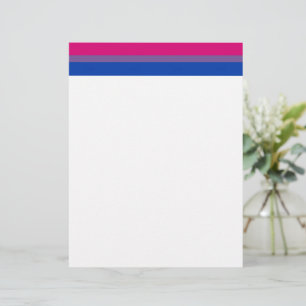 Bisexuelle Pride-Flagge Farben, SlipperyJoe, Laven Briefbogen
