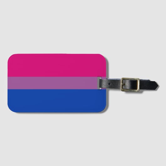 Bisexuelle Pride-Flagge Gepäckanhänger (Vorderseite (Horizontal))