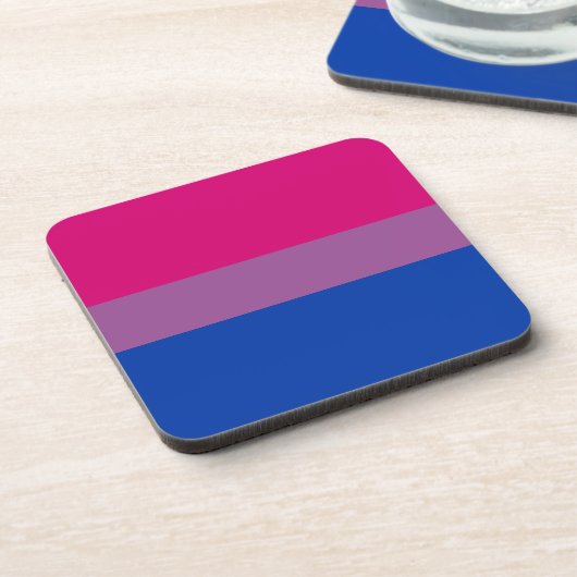 Bisexuelle Pride-Flagge Getränkeuntersetzer (Linke Seite)