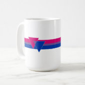 Bisexuelle Pride-Flagge Kaffeetasse (Vorderseite Links)