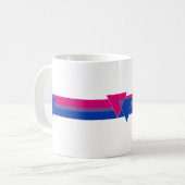 Bisexuelle Pride-Flagge Kaffeetasse (Vorderseite Links)