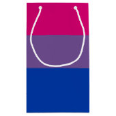 Bisexuelle Pride-Flagge Kleine Geschenktüte (Rückseite)