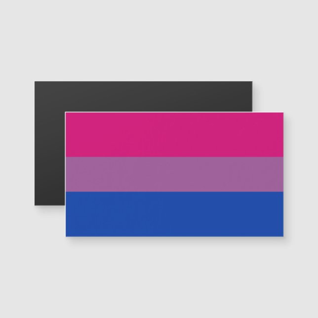 Bisexuelle Pride-Flagge Magnetkarte (Vorne/Hinten)