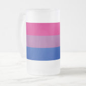 Bisexuelle Pride-Flagge Mattglas Bierglas (Vorderseite Links)