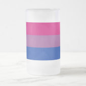 Bisexuelle Pride-Flagge Mattglas Bierglas (Mittel)