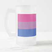 Bisexuelle Pride-Flagge Mattglas Bierglas (Links)