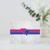Bisexuelle Pride-Flagge Postkarte (Stehend Vorderseite)