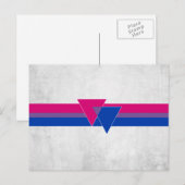 Bisexuelle Pride-Flagge Postkarte (Vorne/Hinten)