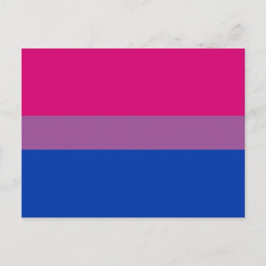 Bisexuelle Pride-Flagge Postkarte (Vorderseite)