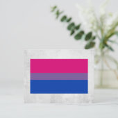 Bisexuelle Pride-Flagge Postkarte (Stehend Vorderseite)