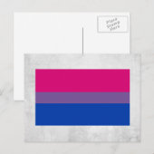 Bisexuelle Pride-Flagge Postkarte (Vorne/Hinten)