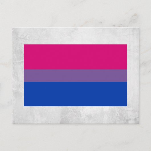 Bisexuelle Pride-Flagge Postkarte (Vorderseite)