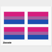 Bisexuelle Pride-Flagge Rechteckiger Aufkleber (Blatt)