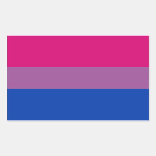 Bisexuelle Pride-Flagge Rechteckiger Aufkleber (Vorderseite)
