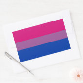 Bisexuelle Pride-Flagge Rechteckiger Aufkleber (Umschlag)