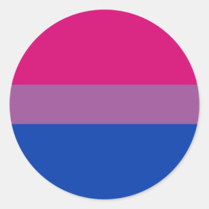 Bisexuelle Pride-Flagge Runder Aufkleber