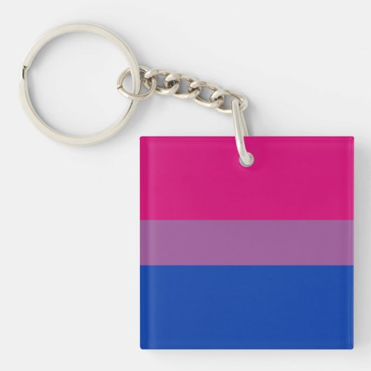 Bisexuelle Pride-Flagge Schlüsselanhänger (Vorderseite)