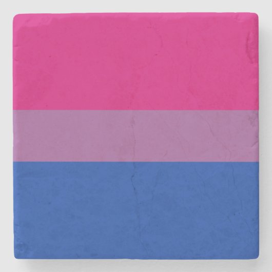 Bisexuelle Pride-Flagge Steinuntersetzer (Vorderseite)