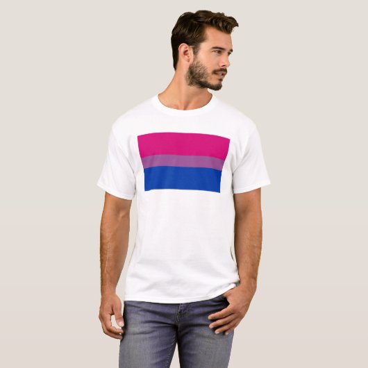 Bisexuelle Pride-Flagge T-Shirt (Vorne ganz)