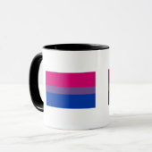Bisexuelle Pride-Flagge Tasse (Vorderseite Links)
