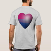 BISEXUELLE PRIDE HERZ T-Shirt (Rückseite)