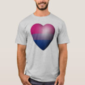 BISEXUELLE PRIDE HERZ T-Shirt (Vorderseite)