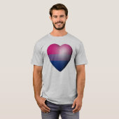 BISEXUELLE PRIDE HERZ T-Shirt (Vorne ganz)