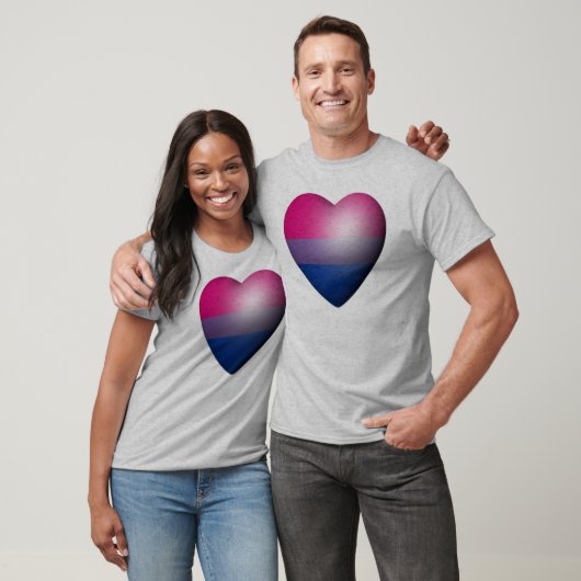 BISEXUELLE PRIDE HERZ T-Shirt (Unisex)