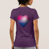 BISEXUELLE PRIDE HERZ T-Shirt (Rückseite)