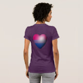 BISEXUELLE PRIDE HERZ T-Shirt (Schwarz voll)
