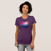 BISEXUELLE PRIDE HERZ T-Shirt (Vorne ganz)