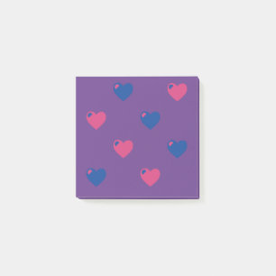 Bisexuelle Pride-Herzen Post-it-Notizen Post-it Klebezettel