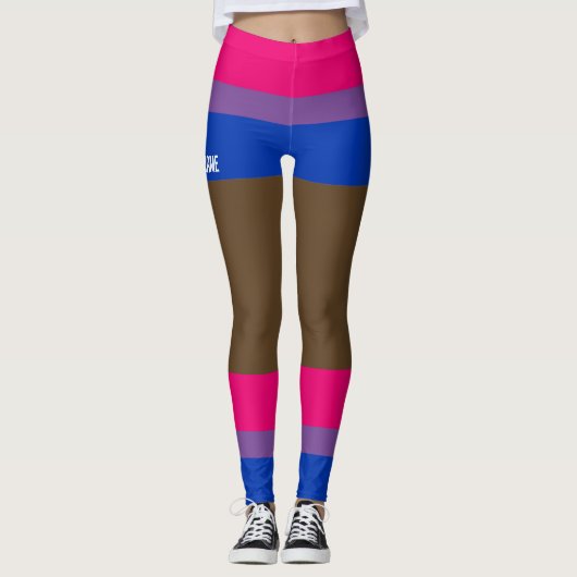Bisexuelle Pride Imitate Shorts & Legs Leggings (Vorderseite)