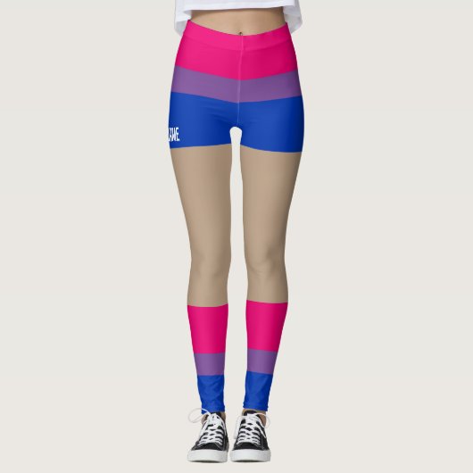 Bisexuelle Pride Imitate Shorts & Legs Leggings (Vorderseite)