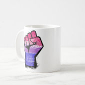 Bisexuelle Protestfäuste Kaffeetasse (Vorderseite Links)