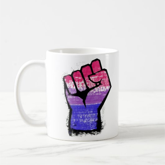 Bisexuelle Protestfäuste Kaffeetasse (Links)