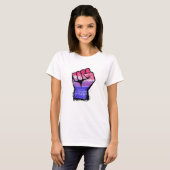 Bisexuelle Protestfäuste T-Shirt (Vorne ganz)